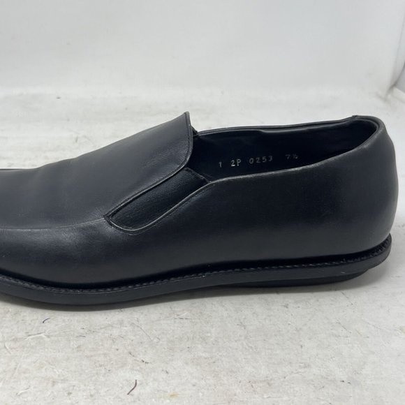 Prada Black Leather Loafers Men's 7.5 Slip On Prada Driving Shoes Drivers - Picture 4 of 10